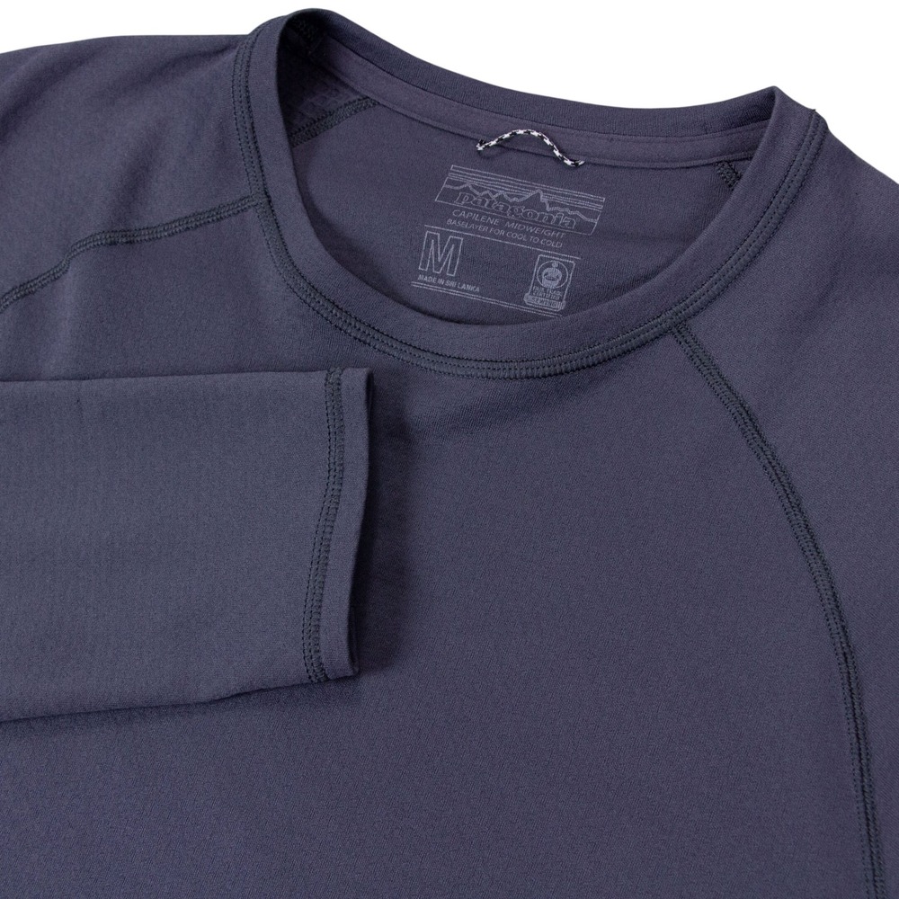 Patagonia Capilene Midweight Baselayer‎ Mens Medium Gray Crewneck Shirt 44427
